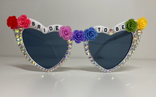 Bride To Be Rainbow Heart Sunglasses