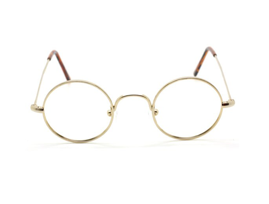 True Round Gold Colour Eyewear By Beuren Model 1400 With Curlside Arms Eye Sizes 36mm-50mm B44