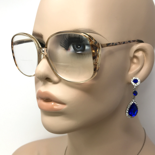 Vintage Luxottica Mirari Eyeglasses Glasses Frame Clear Brown Square Used Eyeglass Frames Retro Italy