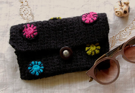 Eyeglass Pouch, Sunglass Felted Wool Pouch