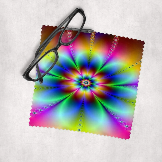 Neon Flower - Microfiber Lens Cleaning Cloth For Eyeglasses, Cameras, Smartphones & All Screens