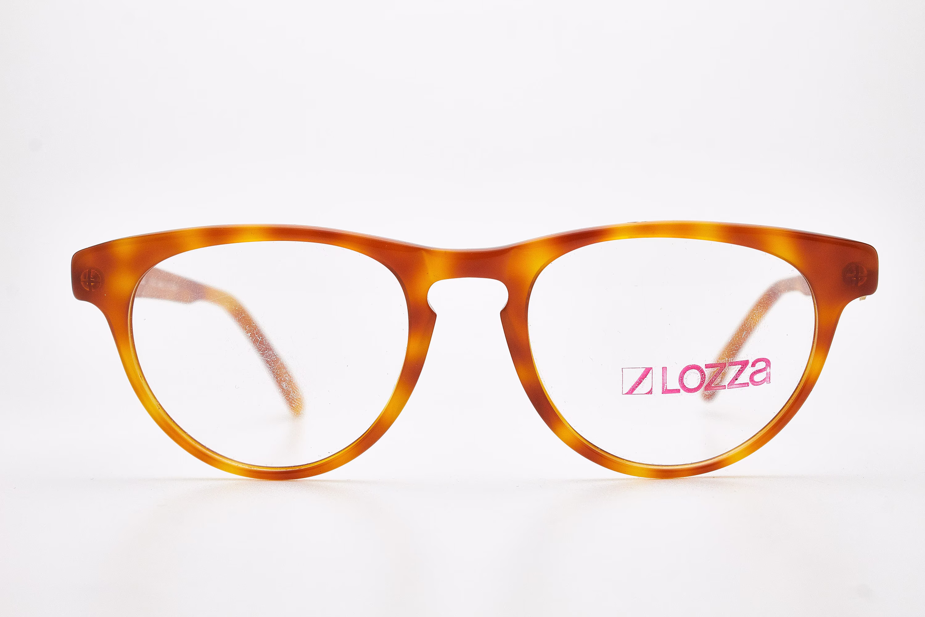 Vintage Man Eyewear Lozza Margherita Oval Brown Plastic Woman Glasses Aviator Metal Frame Unisex Sunglasses Retro 80
