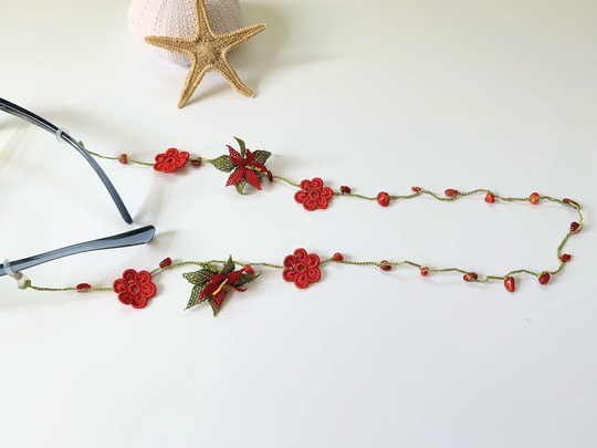 Lightweight Eyeglasses Chain/Crochet Glasses Cord Eyeglass Lanyard Reading Necklace For Gift Mom