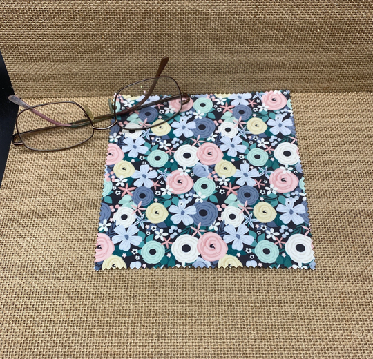Floral Microfiber Cloth Eye Glass Cleaning Tablet Phone