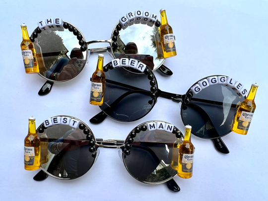 Mens Novelty The Groom Best Man Beer Goggles Sunglasses