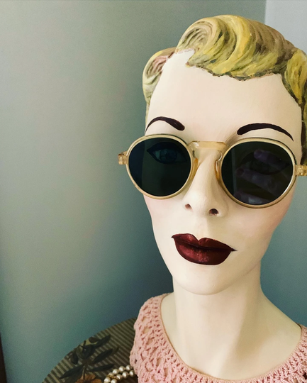 Vintage American Optical 1930's Tart Arnel Style Sunglasses Amber Yellow Keyhole, 1930S Celluloid Sunnies, Antique Sunglasses, Rare