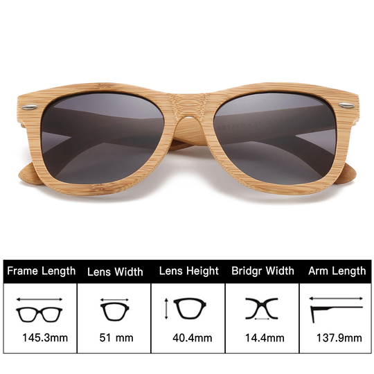 Natural Bamboo Sunglasses Prescription Glasses Groomsmen Proposal Eye Frames