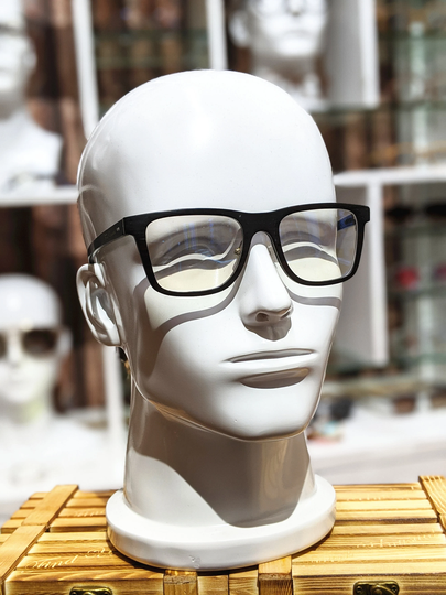 Square Wood Glasses Clip On Ebony Frame Prescription Groomsmen Proposal Eye Frames