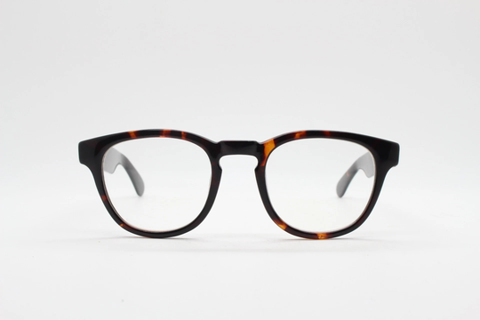 80S Vintage Modified Wayfarer Style Glasses. Tortoise Optical Frames With Keyhole Bridge & Clear Lenses. 40S, 50S Nos Eyeglasses