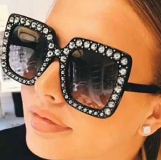 Black Bling Glam Sunglasses