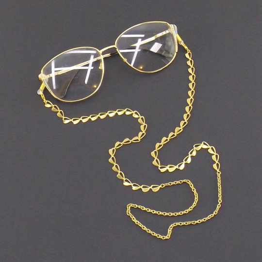 Heart Eyeglass Chain For Women | Lanyard Necklace Glasses Face Mask Sunglasses Holder Silver Gold