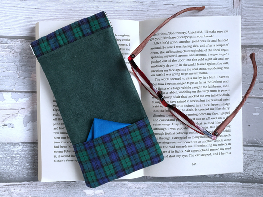 Pine Green Faux Suede Sun Glasses Case - Protect Your