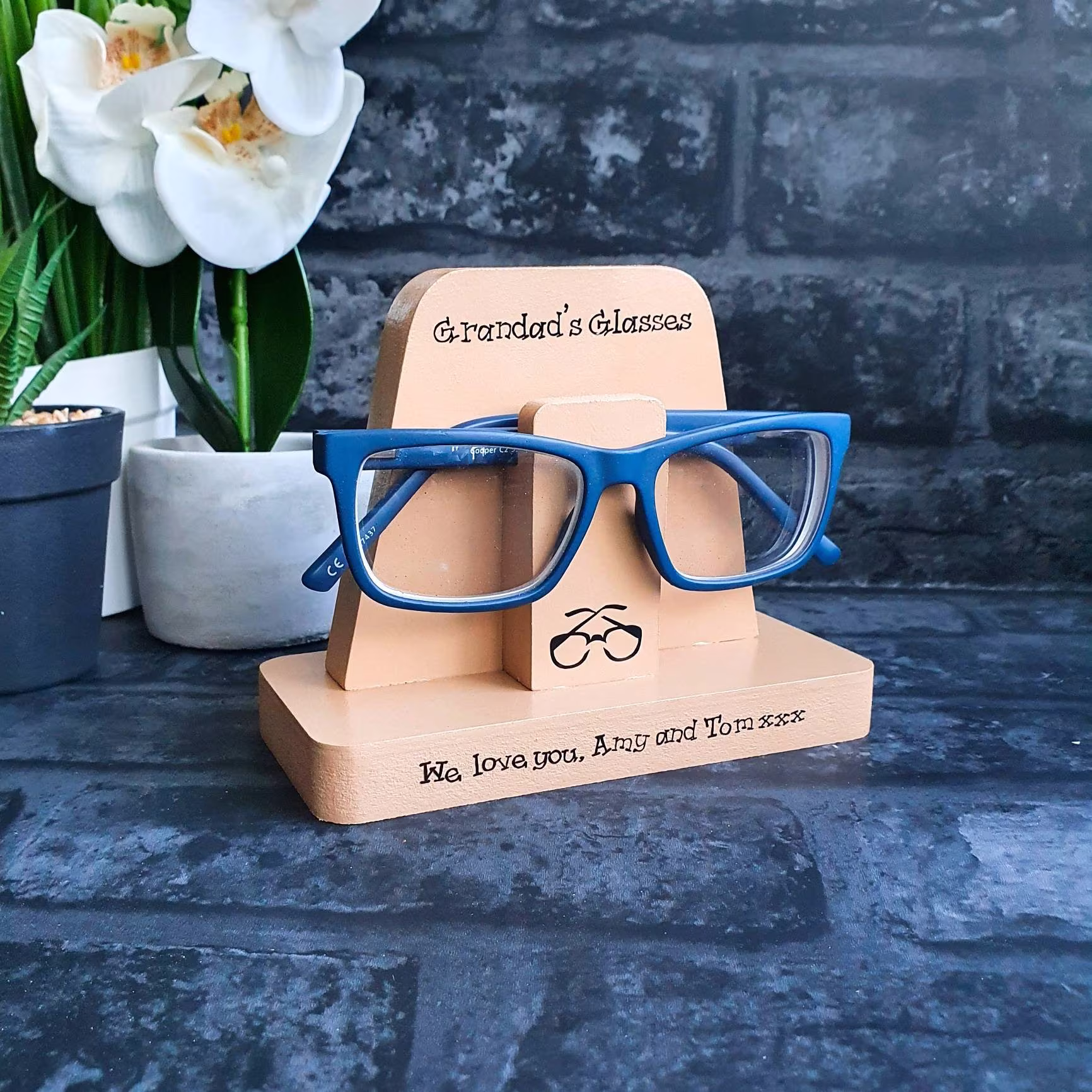 Grandpa Glasses Holder For Stand, Grandad Christmas Gift From Grandkids, Pops Gifts, Birthday Papa