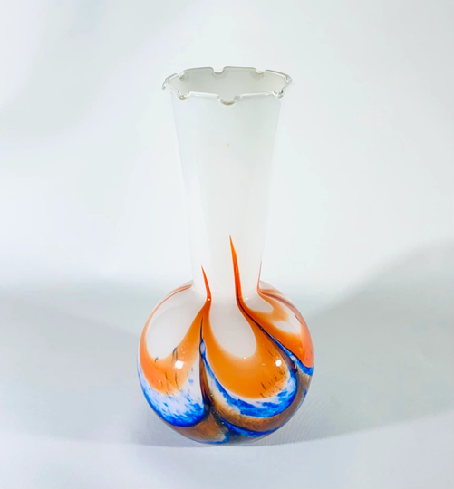 Carlo Moretti Opalina Fiorentina Pop Art Marbled Glass Cased Vase