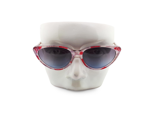 Vintage Face Colors 8519 80S Cat Eye Sunglasses // 1980S Designer Womens