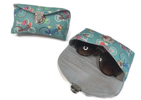 Bicycle Sunglasses Pouch, Case, Glasses Holder, Large Eyeglass Sleeve, Mom Gift