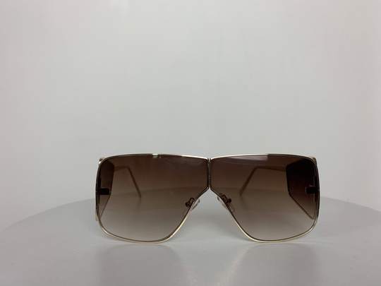 Dara-Women's 90's Retro Y2K Early 2000S Vixen Sunglasses. Square Oversized Sunglasses. Fashion Unisex Sunglasses Colours Brown & Gold