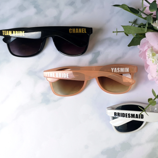 Custom Sunglasses Decals, Perfect Bachelorette Party Or Wedding - Add These Text Stickers To Your Own Sunglasses