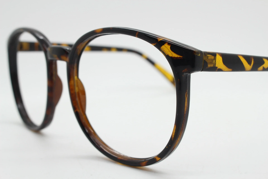 80S Vintage Round Glasses. Slightly Oversized Slim Honey Tortoise Optical Frames. Prescription Eyeglasses. Rx Spectacles. Unworn Nos