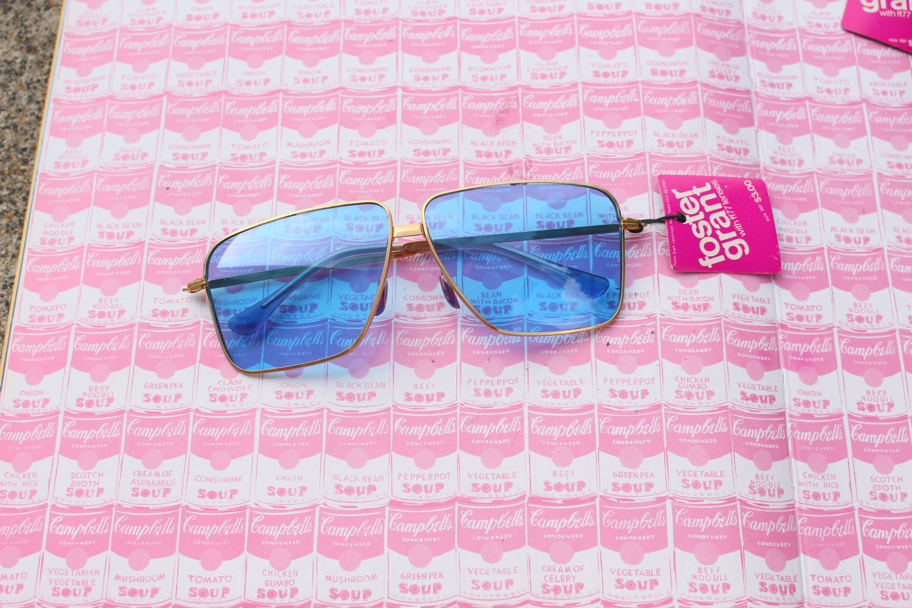 Vintage Foster Grant Aviators....dapper. Hipster. Atomic. Retro. Clubmaster. Party. Funky. Groovy. Costume. Womens. Unisex. Pilot. Oversized