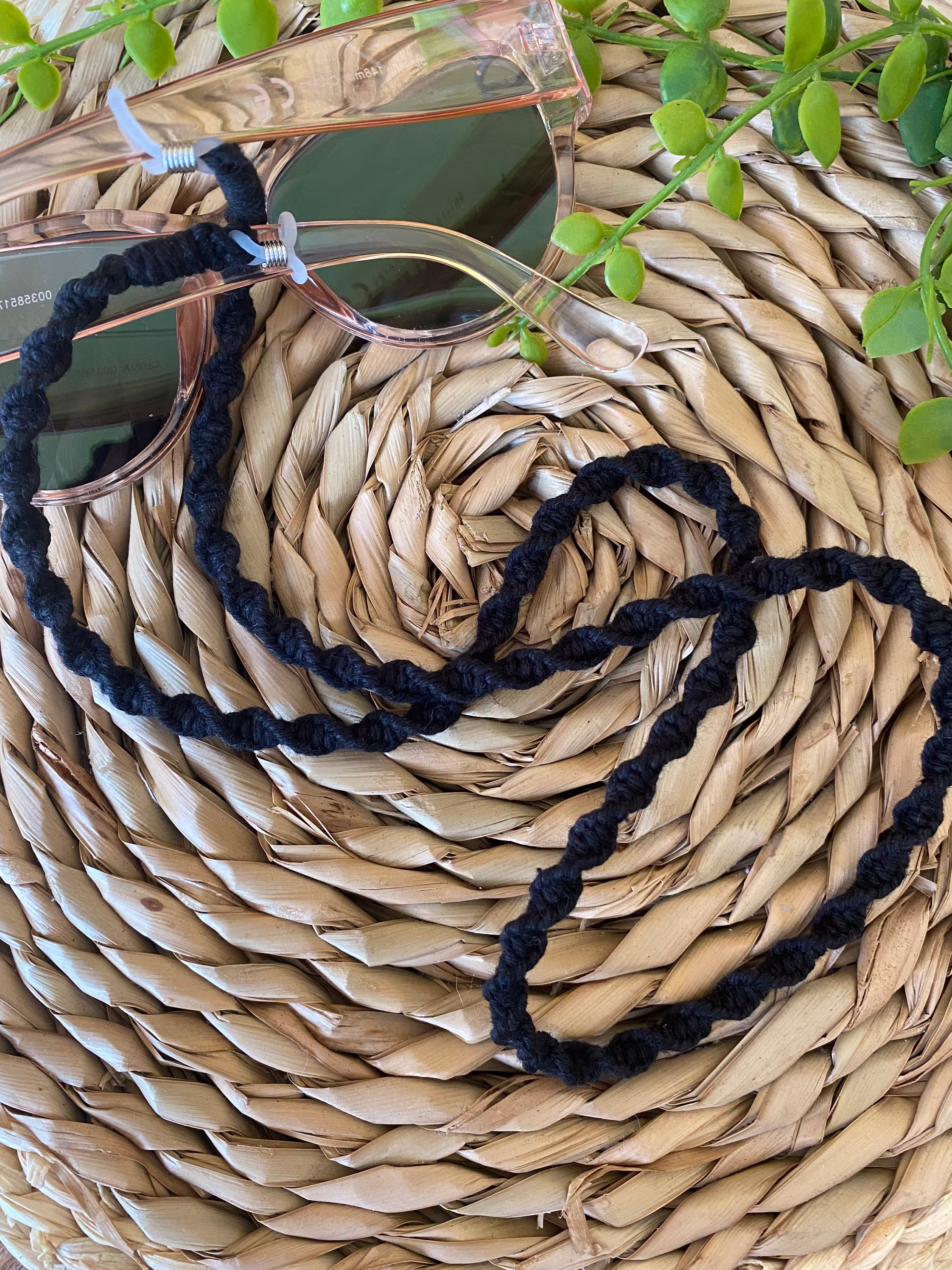 Black Sunglasses Chain, Boho Fashion Accessories, Glasses Holder, Hanging Cord, Gift For Mum, Eyeglass Cord