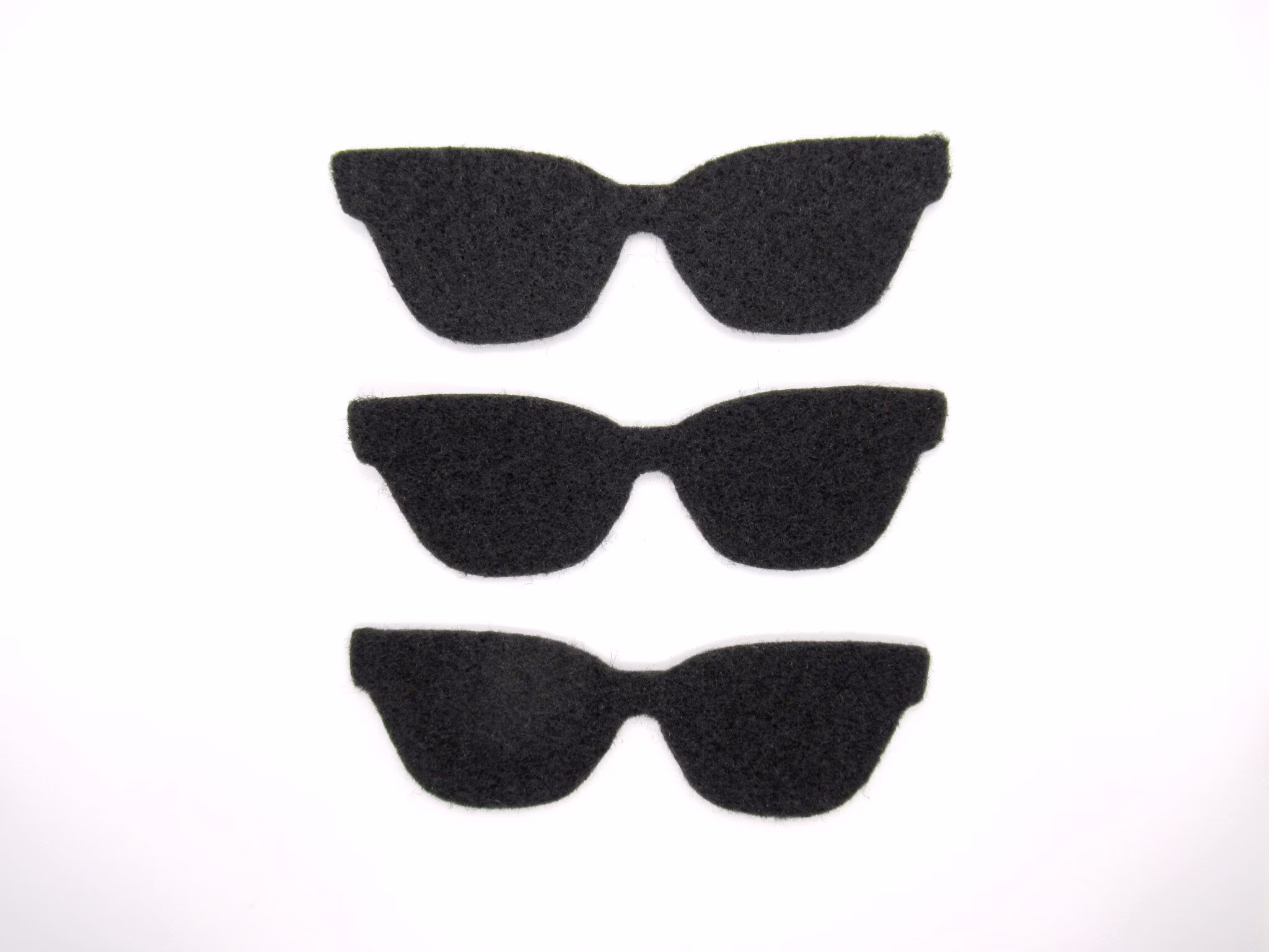 Felt Sunglasses - Set Of 3 Amigurumi Supplies 9 cm By Felt Craft Pre Cut Appliqués Sew On Or Glue Glasses
