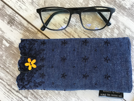 Large Eyewear Case/Sunglasses With A Tassel Soft Eyeglasses Pouch Reading Glass Gift For Her
