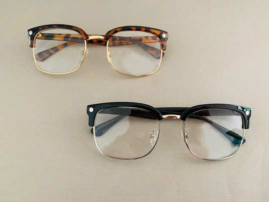 Vintage Chic Retro D Gold Eyeglasses Frame Optical Eyewear Non-Prescription With Clear Lenses For Women Men-13