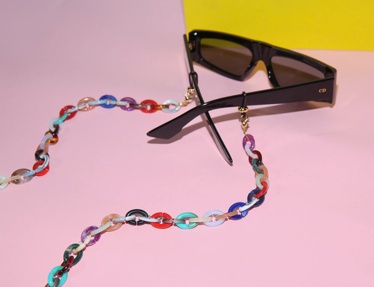 Acrylic Glasses Chain For Women/Colorful Sunglasses Chains Holders Custom