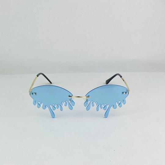 Rimless Paint Drip Fashion Sunglasses