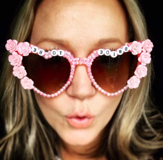 Pink Heart Bride To Be Sunglasses