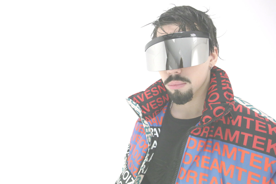 Shaded Full Visor Wide Sunglasses Futuristic Uv400