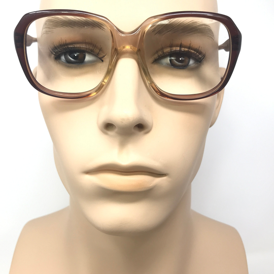 Vintage Pennine Mr Moon Eyeglasses Glasses Frame Brown Clear Square Used Eyeglass Frames Retro