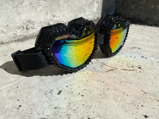 Black Heart Shaped Goggles Goggles - Sunglasses -Accessories -Sunnies -Eyewear-Burning Man