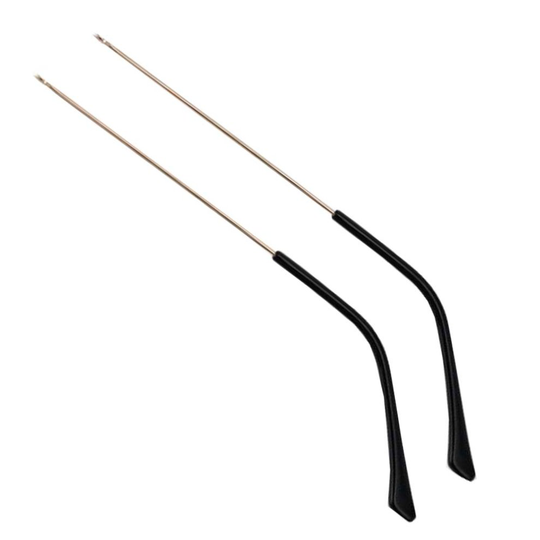 1 Pair Vintage Glasses Legs Replacement Temple Eyewear Metal Frame Arms, Gold