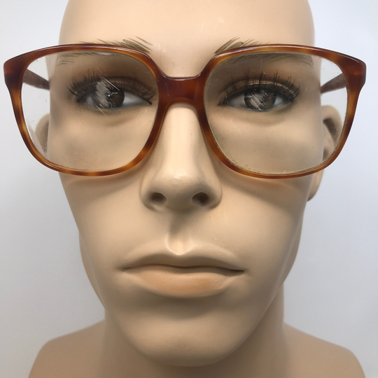 Vintage Square Eyeglasses Mens Glasses Frame Orange Tortoise Used Eyeglass Frames Retro
