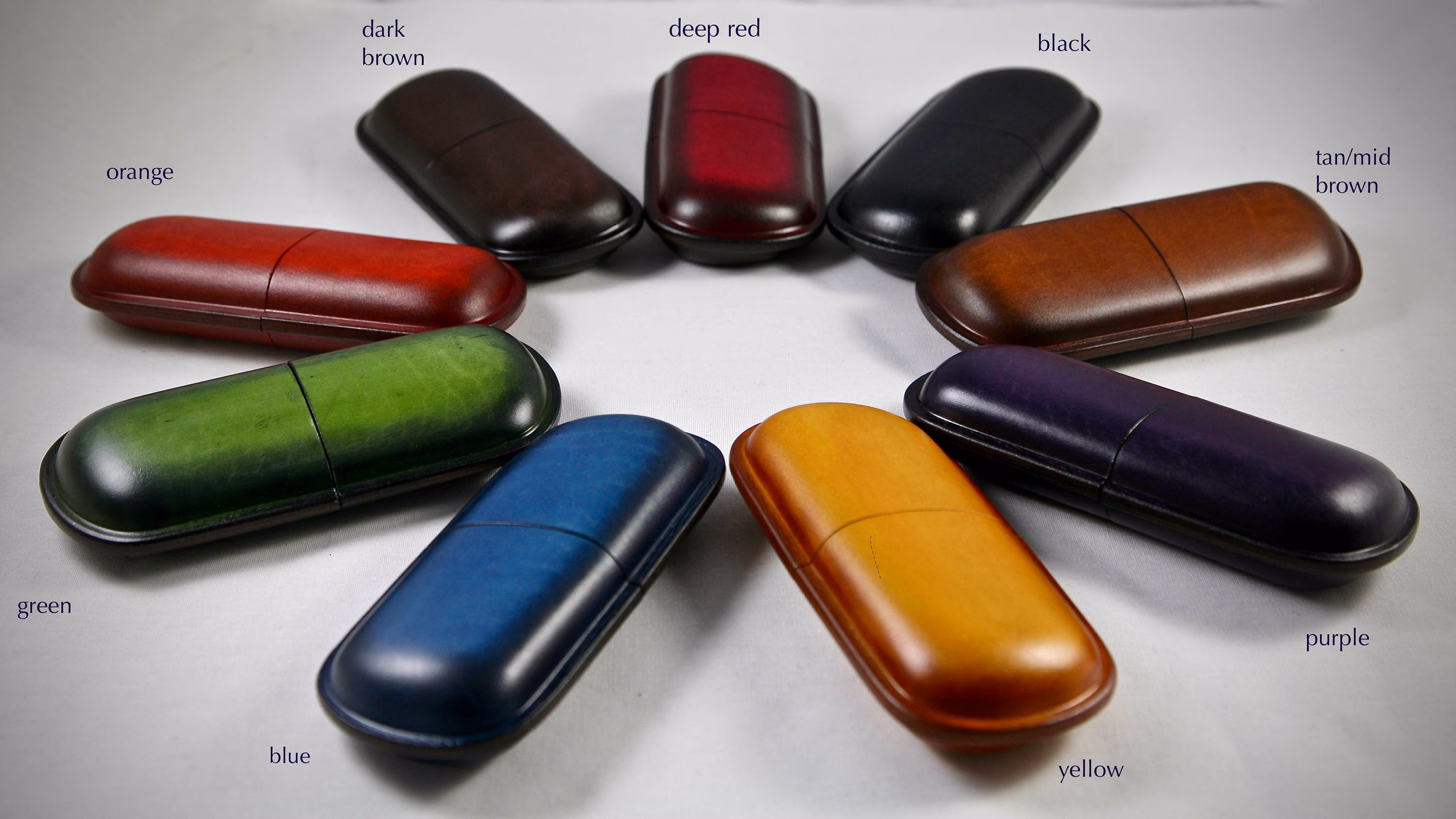 Leather Glasses Case, Hard, Genuine, High Quality, Handmade, Handcrafted, Eyewear, Original, Blue, Red, Brown, Green.purple, Molded, Leather Mold