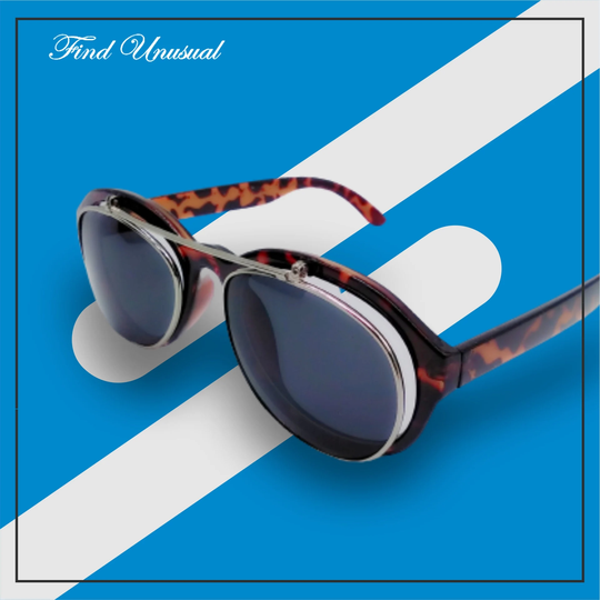 Pilot Flip Sunglasses Vintage Groomsmen Proposal Eye Glasses Frames