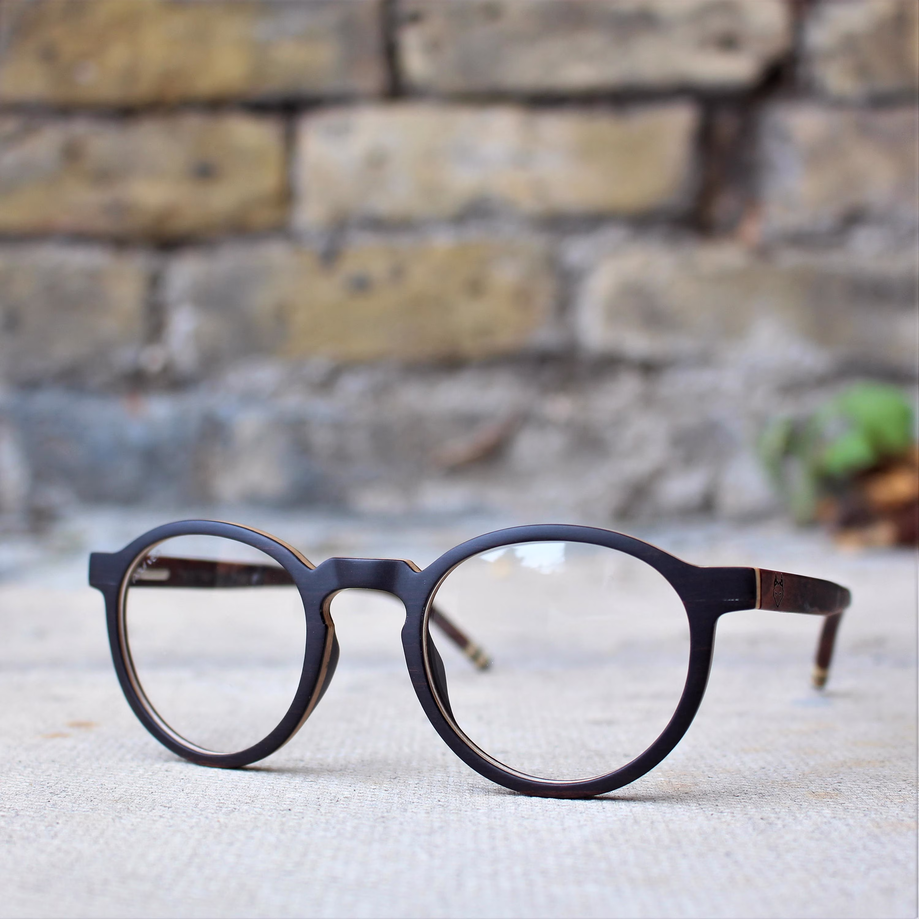 Wood Glasses Frame, Blue Light Blocking, Round Wood Eyewear, Optical Glasses, Prescription Lenses