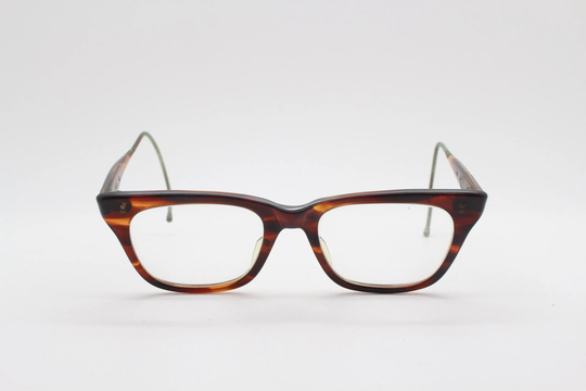 Vintage 40S Slim Wayfarer Design Glasses With Flexible Metal Coil Ear Bends . Tortoise Optical Eyeglasses Frames. Nhs 524 522. Rx Spectacles