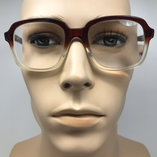 Vintage Unity 3 Eyeglasses Glasses Frame Red Clear Square Used Eyeglass Frames Retro Geek