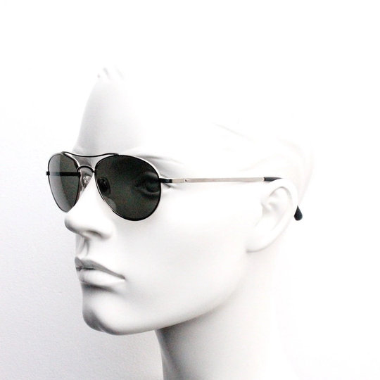 90S Vintage Mini Aviator Sunglasses. Slim Lightweight Metal Frame With Dark Green Lenses. Mens Micro Aviators. Unused Nos