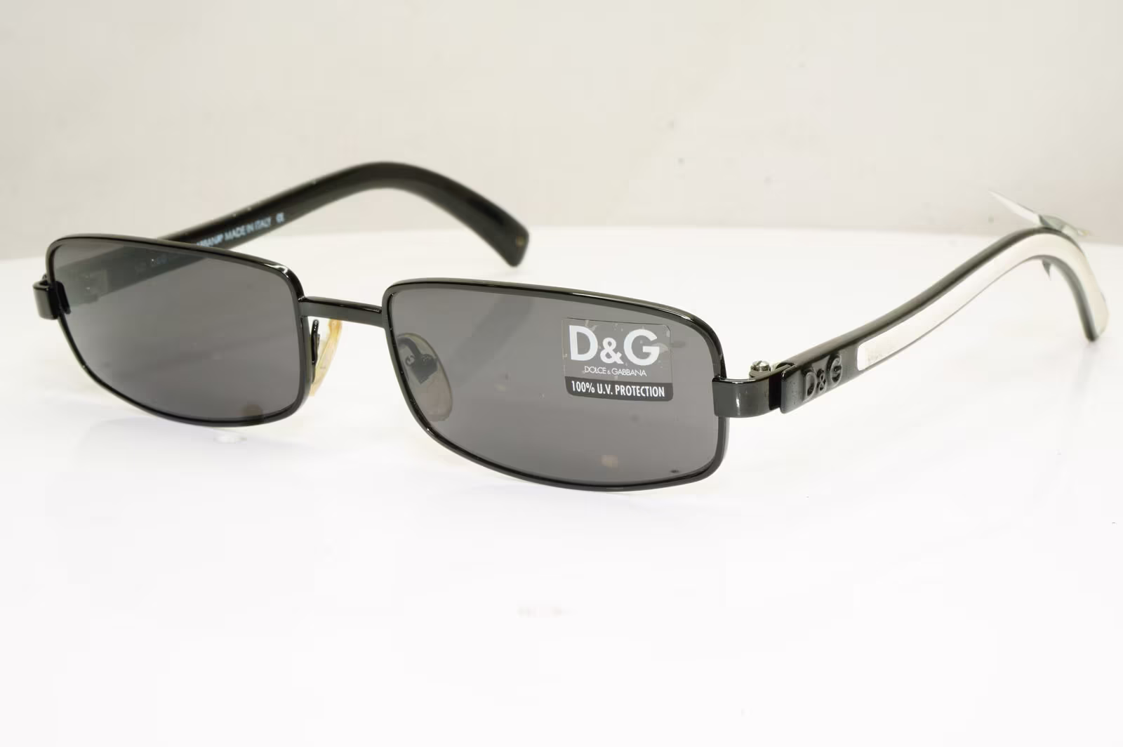 Authentic Dolce Gabbana Mens Vintage Sunglasses White Dg 2069 715 30757