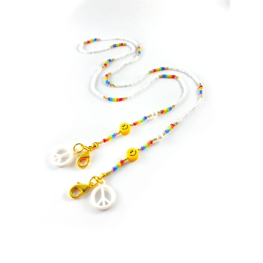 Rainbow Smiles Mask/ Sunglass Lanyard Chain