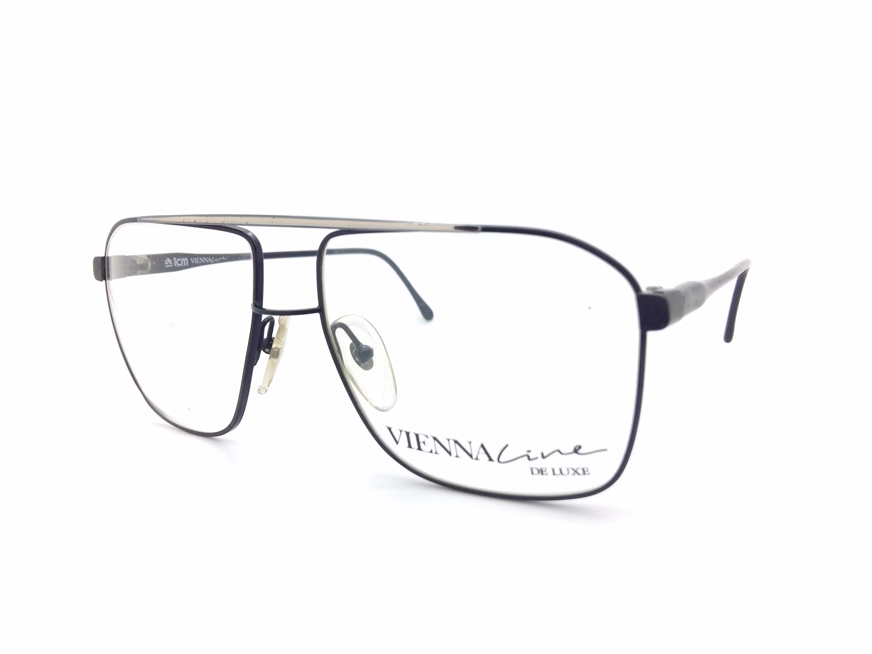 Vintage 1980S Vienna Line 1454 90 Square Aviator Glasses // Made in Germany New Old Stock Eyeglasses
