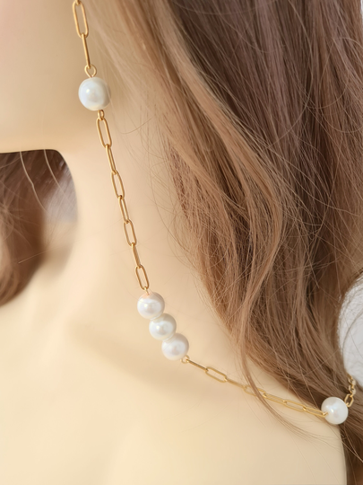 Chunky Pearl Glasses Chain, Sunglasses Paper Clip Spectacle Wearer Gifts, Sunglass Holder