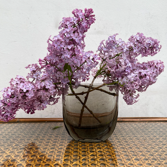 Smoked Orrefors Glass Vase/ Swedish Vase By Nils Landberg