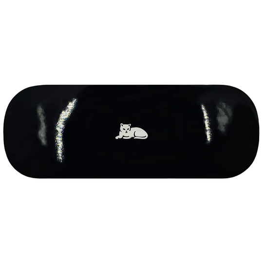 Cat Hard Glasses Case. Lying Down Spectacle Kitty Sleeping Reading Eyeglasses Feline Sunglasses Lady Birthday Gift