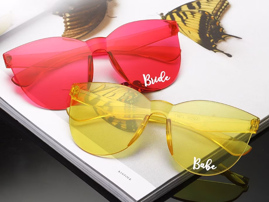 Custom Sunglasses, Bride Tribe, Bachelorette Weekend, Wedding Party Bridal Bridesmaid Gifts, Squad