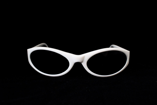 90S Vintage Wraparound Sunglasses. Pure White Sports Shield Design With Contrasting Black Lenses. Unworn Nos. Rave
